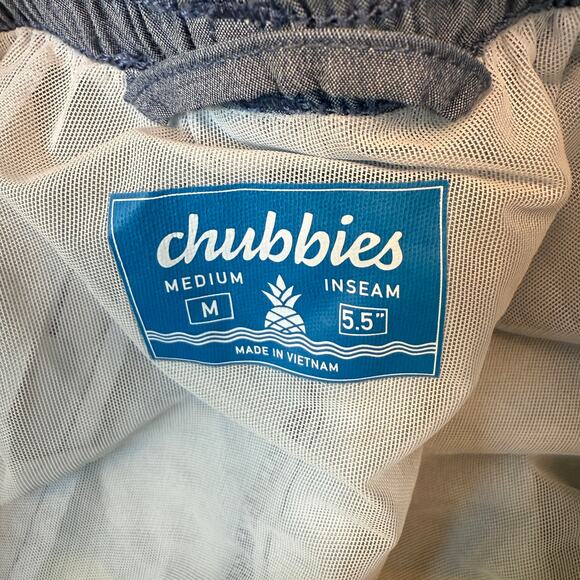 Chubbies Striped Swim Trunks Mens Size Medium 5.5" Inseam Zipper Back Pocket - Picture 5 of 7